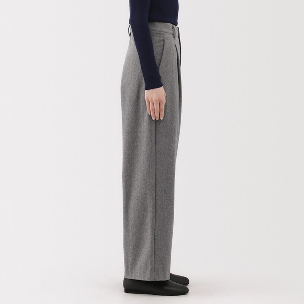 Muji Brushed Wide Trousers - sz L - Picture 2 of 7